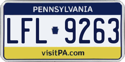 PA license plate LFL9263
