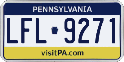 PA license plate LFL9271