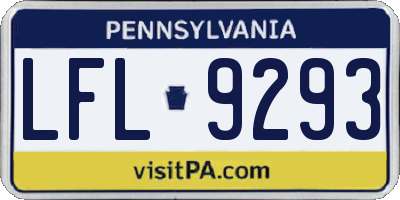 PA license plate LFL9293