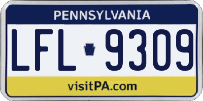 PA license plate LFL9309