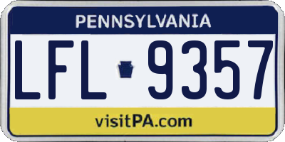 PA license plate LFL9357