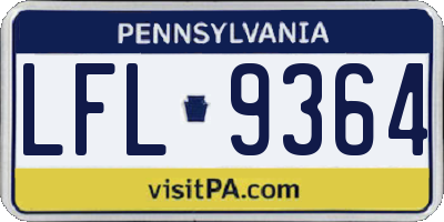 PA license plate LFL9364