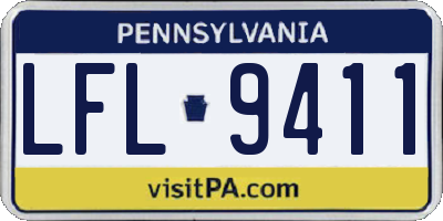 PA license plate LFL9411