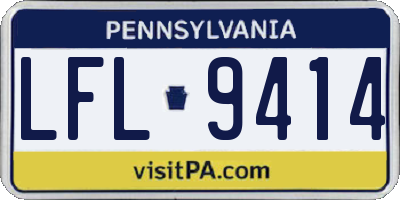 PA license plate LFL9414