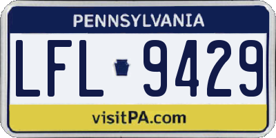PA license plate LFL9429