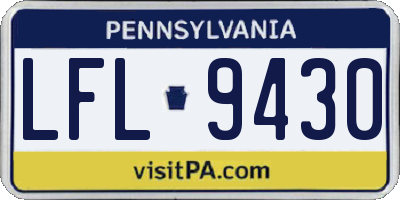PA license plate LFL9430