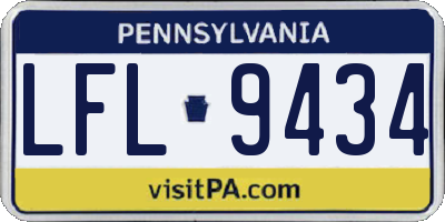 PA license plate LFL9434