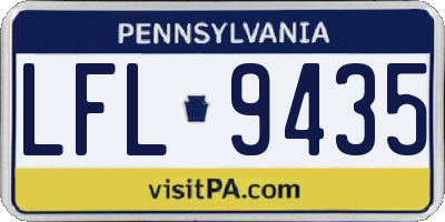 PA license plate LFL9435