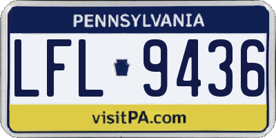 PA license plate LFL9436