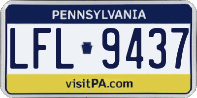 PA license plate LFL9437