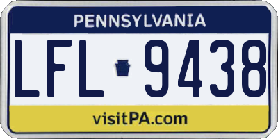 PA license plate LFL9438