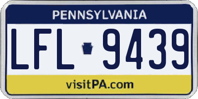 PA license plate LFL9439