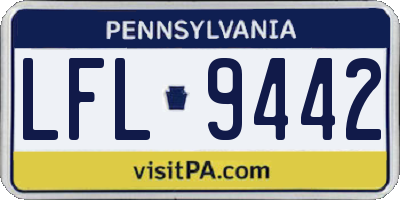 PA license plate LFL9442