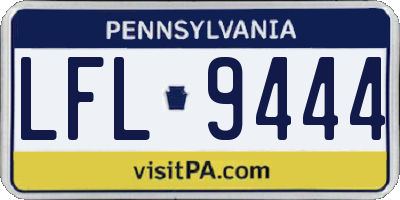 PA license plate LFL9444