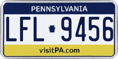 PA license plate LFL9456