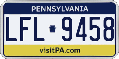 PA license plate LFL9458