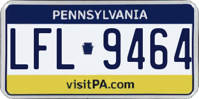 PA license plate LFL9464