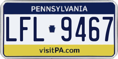 PA license plate LFL9467