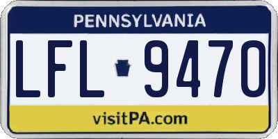 PA license plate LFL9470