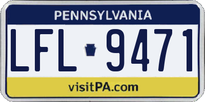 PA license plate LFL9471