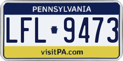 PA license plate LFL9473