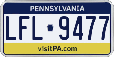 PA license plate LFL9477