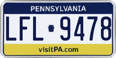 PA license plate LFL9478