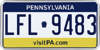 PA license plate LFL9483