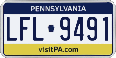 PA license plate LFL9491