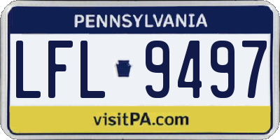 PA license plate LFL9497