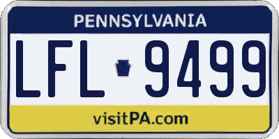 PA license plate LFL9499