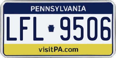 PA license plate LFL9506