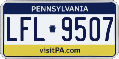 PA license plate LFL9507