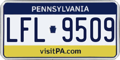 PA license plate LFL9509