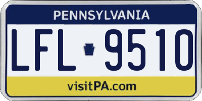 PA license plate LFL9510