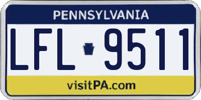 PA license plate LFL9511