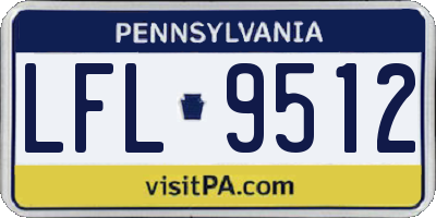PA license plate LFL9512