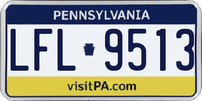 PA license plate LFL9513