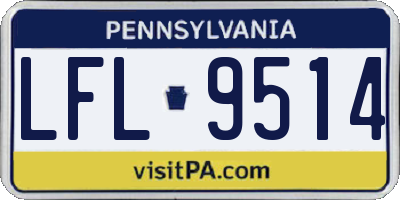 PA license plate LFL9514