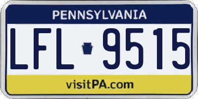 PA license plate LFL9515