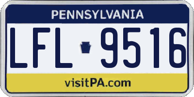 PA license plate LFL9516