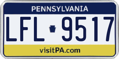 PA license plate LFL9517