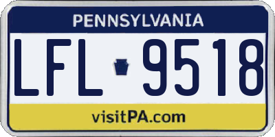 PA license plate LFL9518