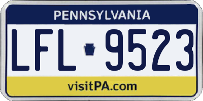 PA license plate LFL9523
