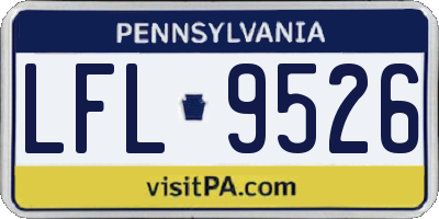 PA license plate LFL9526