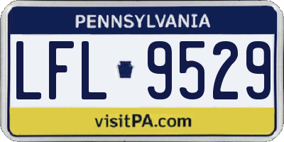 PA license plate LFL9529