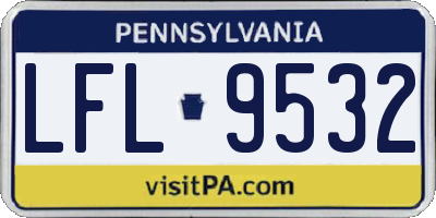 PA license plate LFL9532