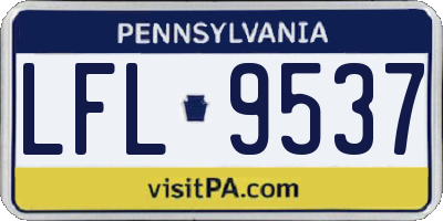 PA license plate LFL9537