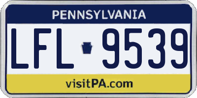 PA license plate LFL9539