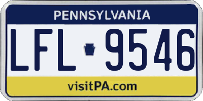 PA license plate LFL9546